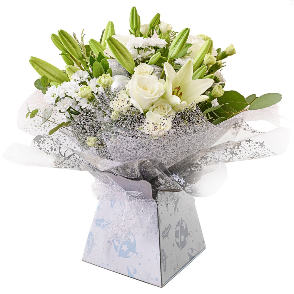 Ava white and creams bouquet inc lily